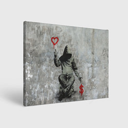 Картина прямоугольная Banksy - heart money