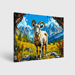 Холст прямоугольный Горный козел, цвет: 3D-принт