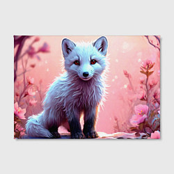 Холст прямоугольный Песец в розовом лесу, цвет: 3D-принт — фото 2