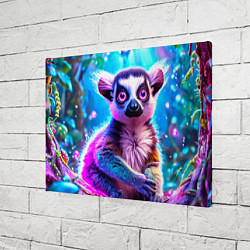 Холст прямоугольный Лемур в сказочном лесу, цвет: 3D-принт — фото 2