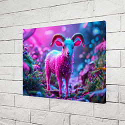 Холст прямоугольный Козлик в розовом, цвет: 3D-принт — фото 2