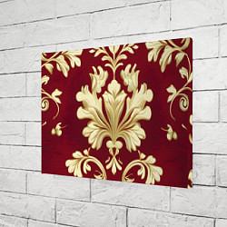 Холст прямоугольный Золотой узор на алом фоне, цвет: 3D-принт — фото 2