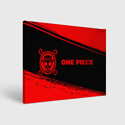 Холст прямоугольный One Piece - red gradient по-горизонтали, цвет: 3D-принт