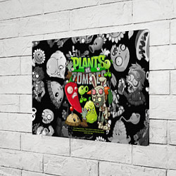 Холст прямоугольный Растения против зомби персонажи, цвет: 3D-принт — фото 2