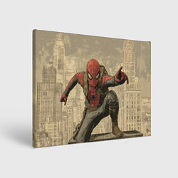 Холст прямоугольный Человек-паук готов спасать мир, цвет: 3D-принт