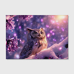 Холст прямоугольный Большая мудрая сова, цвет: 3D-принт — фото 2