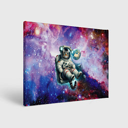 Холст прямоугольный Brave cat in space - ai art, цвет: 3D-принт