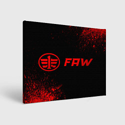 Холст прямоугольный FAW - red gradient по-горизонтали, цвет: 3D-принт