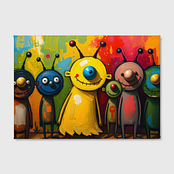 Холст прямоугольный Арт с человечками, цвет: 3D-принт — фото 2