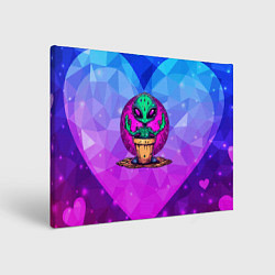 Холст прямоугольный Кактус в виде инопланетянина, цвет: 3D-принт
