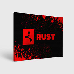 Холст прямоугольный Rust - red gradient по-горизонтали, цвет: 3D-принт