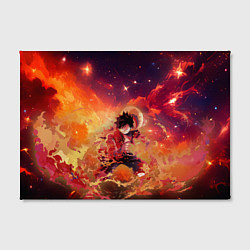 Холст прямоугольный Fire Luffy - One Piece, цвет: 3D-принт — фото 2