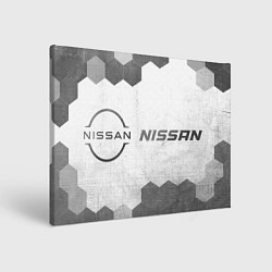 Холст прямоугольный Nissan - white gradient по-горизонтали, цвет: 3D-принт
