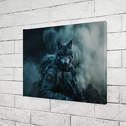 Холст прямоугольный Волк солдат, цвет: 3D-принт — фото 2