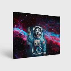 Холст прямоугольный Далматинец бравый космонавт - нейроарт, цвет: 3D-принт