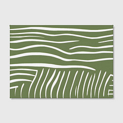 Холст прямоугольный Полоски зеленой зебры, цвет: 3D-принт — фото 2