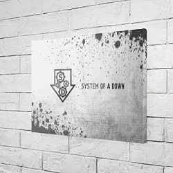 Холст прямоугольный System of a Down - white gradient по-горизонтали, цвет: 3D-принт — фото 2