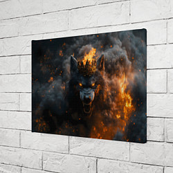 Холст прямоугольный Волк в огне, цвет: 3D-принт — фото 2