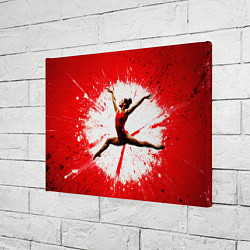 Холст прямоугольный Воздушная гимнастка на красном, цвет: 3D-принт — фото 2