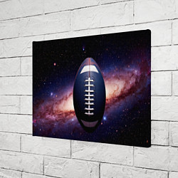 Холст прямоугольный Мяч для регби в космосе, цвет: 3D-принт — фото 2