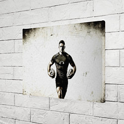 Холст прямоугольный Регбист с двумя мячами, цвет: 3D-принт — фото 2