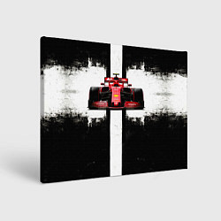 Холст прямоугольный Формула 1 в черно-белом, цвет: 3D-принт