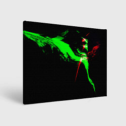 Холст прямоугольный Color black green red, цвет: 3D-принт
