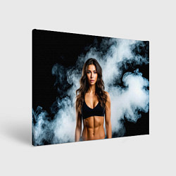 Холст прямоугольный Фитоняшка в дыму, цвет: 3D-принт