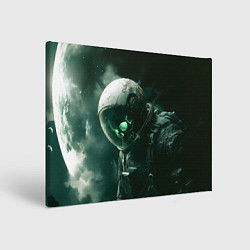 Холст прямоугольный Скелет космонавта в космосе, цвет: 3D-принт