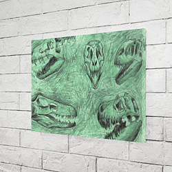 Холст прямоугольный Черепа динозавров - эскиз, цвет: 3D-принт — фото 2