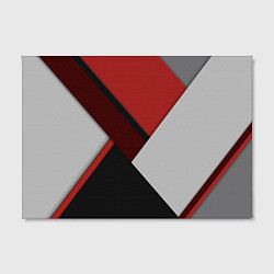 Холст прямоугольный Color black red grey, цвет: 3D-принт — фото 2