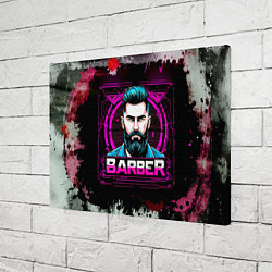 Холст прямоугольный Барбер в фиолете, цвет: 3D-принт — фото 2