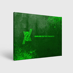 Холст прямоугольный Darling in the FranXX - green gradient по-горизонт, цвет: 3D-принт
