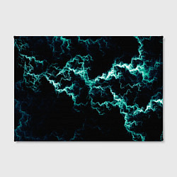Холст прямоугольный Lightning light blue glow, цвет: 3D-принт — фото 2