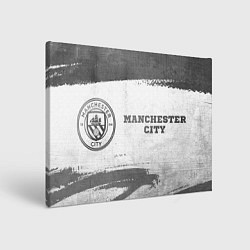 Холст прямоугольный Manchester City - white gradient по-горизонтали, цвет: 3D-принт