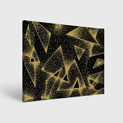 Холст прямоугольный Triangle yellow with dots, цвет: 3D-принт