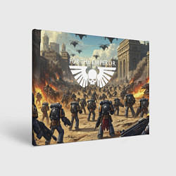 Холст прямоугольный Warhammer 40k поле боя, цвет: 3D-принт