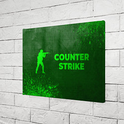 Холст прямоугольный Counter Strike - green gradient по-горизонтали, цвет: 3D-принт — фото 2