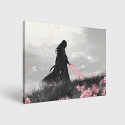 Холст прямоугольный Дарт Вейдер в поле, цвет: 3D-принт