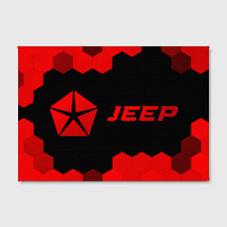 Холст прямоугольный Jeep - red gradient по-горизонтали, цвет: 3D-принт — фото 2