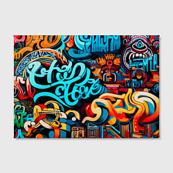 Холст прямоугольный Abstract graffiti - ai art, цвет: 3D-принт — фото 2