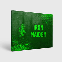 Холст прямоугольный Iron Maiden - green gradient по-горизонтали, цвет: 3D-принт