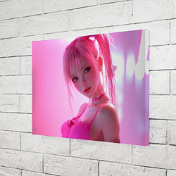 Холст прямоугольный Аниме девушка в розовом белье, цвет: 3D-принт — фото 2