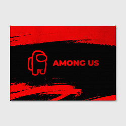 Холст прямоугольный Among Us - red gradient по-горизонтали, цвет: 3D-принт — фото 2