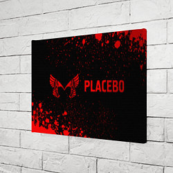 Холст прямоугольный Placebo - red gradient по-горизонтали, цвет: 3D-принт — фото 2