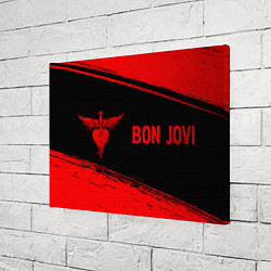 Холст прямоугольный Bon Jovi - red gradient по-горизонтали, цвет: 3D-принт — фото 2