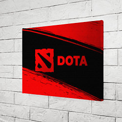 Холст прямоугольный Dota - red gradient по-горизонтали, цвет: 3D-принт — фото 2