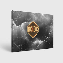 Холст прямоугольный ACDC ретро логотип, цвет: 3D-принт