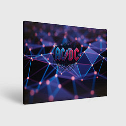 Холст прямоугольный ACDC лого в градиенте, цвет: 3D-принт