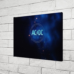 Холст прямоугольный ACDC логотип на синем фоне, цвет: 3D-принт — фото 2